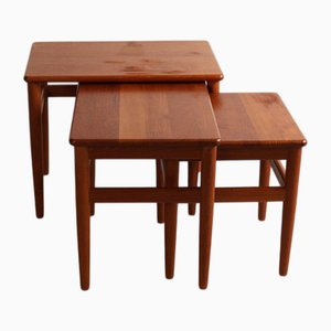 Teak Nesting Tables by Salin Nyborg, Set of 3