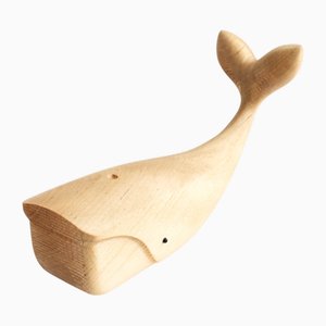 Whale I Piccolini Wooden Animal Figure by Viviana Degrandi for Emko