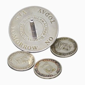 Sterling Silber Kreisel Schreibtisch Dekor