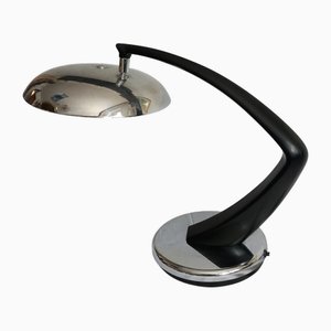Black Chrome Model Boomerang Table Lamp from Fase, 1960s