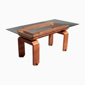 Tavolo da pranzo Mid-Century in pino, Italia, anni '60