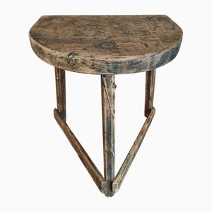 French Beech Wood Work Stool, 1930s