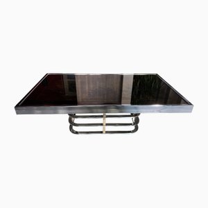 Couchtisch mit Gestell aus Chrom & Spiegelglasplatte, 1970