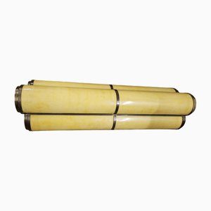 Large Art Deco Triple Tube Odeon Style Ceiling Light from Casino Cherbourg, 1930s