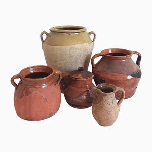 Antike spanische Keramikteile, 1890er, 5 . Set