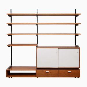 Wall Shelving Unit in Pine, 1950s