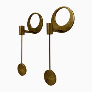 Portacandele in ottone di Arthur Pe, anni '60, set di 2