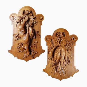 Black Forest Hunt Ing Wall Trophy, 1950s, Set of 2