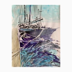 Włodzimierz Karczmarzyk, Kolobrzeg, A Tandem, 2012, Aquarell auf Papier