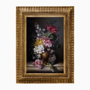 Carlo De Tommasi, Natura morta floreale, 2017, Olio su tela, con cornice