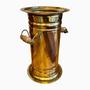 Hollywood Regency Brass Umbrella Stand, 1970s