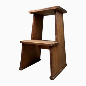 Minimalist Fumidai Wooden Step Stool, 1950s