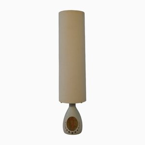 Lamp with High Beige Lampshade in the style of Accolay, 1960s