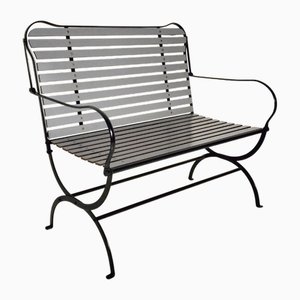 Panca Camilla in metallo di Achille Castiglioni e Giancarlo Pozzi per Zanotta, anni '80