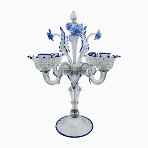 Murano Blown Glass Candlestick, Italy, 1960s-1970s
