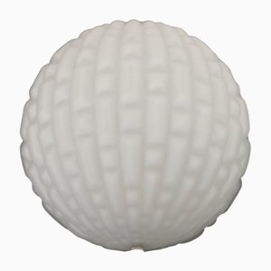 Half Sphere Wall Light in White Glass, 1970s