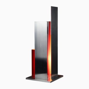 Lampada da tavolo scultorea in alluminio, anni '60