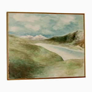 A. Alm, Paisaje, 1988, óleo sobre lienzo, enmarcado