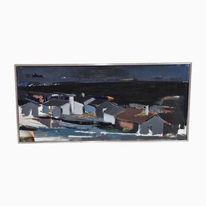 Gundt, Frozen Night, 1972, Oil on Canvas, Framed