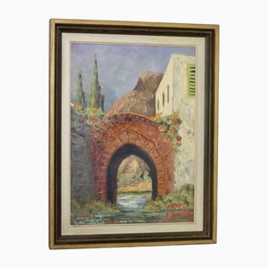 Bernt Johnson, Lapri, Russie, 1950s, huile sur toile, encadré