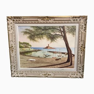 R.van Der Yeugt, Landscape, 1940, Oil on Canvas, Framed