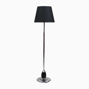 Danish Floor Lamp in New Black Shade, 1930s