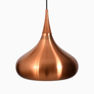 Orient Pendel in Copper and Teak by Jo Hammerborg for Fog & Mørup, 1960s