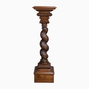 Colonne Pivotante en Noyer, 1900s