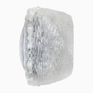 Moderne Mid-Century Deckenlampe aus klarem Glas von Helena Tynell für Glashütte Limburg