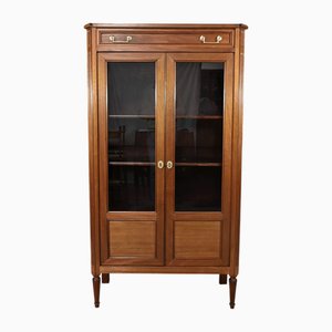 Small Late 19th Century Louis XVI Mahogany Glass Bookcase