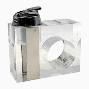 Space Age Clear Acrylic Glass Table Lighter, Italy, 1970s