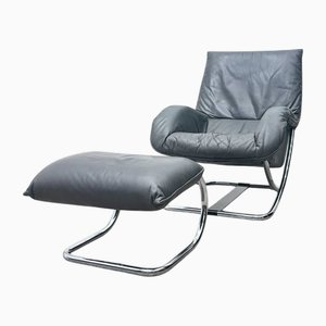 Set de Rocking Chair avec Ottomane par Robert Haussmann, 1980s