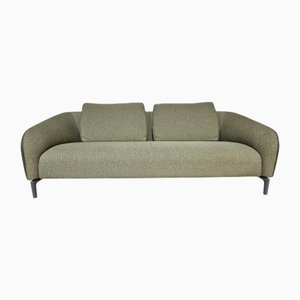 Elias Three-Seater Sofa in Green Leather from Leolux