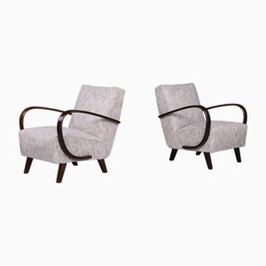 Set of Bentwood Lounge Chairs from Jindrich Halabala, 1940s