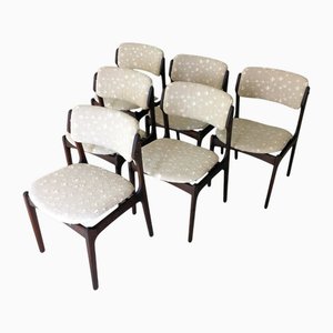 Fully Restored Tanned Oak Dining Chairs by Erik Buch, 1960s, Set of 6