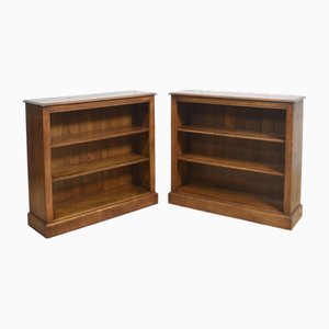 Oak Open Bookcases, 1890s, Set of 2