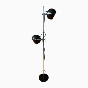 Mid-Century Space Age Brown Eyeball Floor Lamp