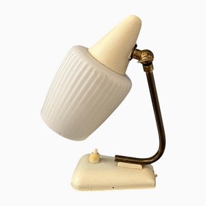 Mid-Century Art Deco Opaline Glass Desk Lamp