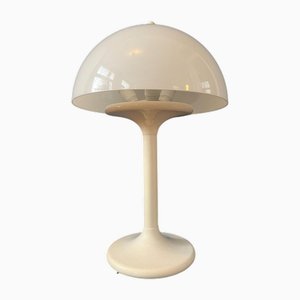 Vintage Space Age White Mushroom Table Lamp from Dijkstra
