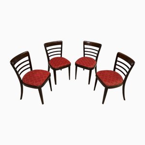 Art Deco Dining Chairs from Ton, Former Czechoslovakia, 1930s, Set of 4