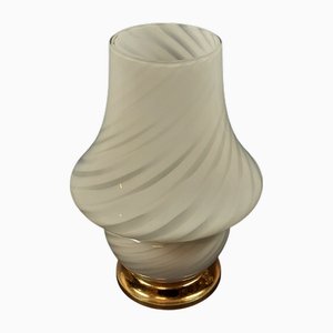 Modern Murano Glass Mushroom Table Lamp with Stripes, 1970s