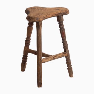 Oriental Elm Stool, 1920s