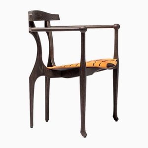 Hand Painted Tiger Gaulino Armchair by Oscar Tusquets for BD Barcelona