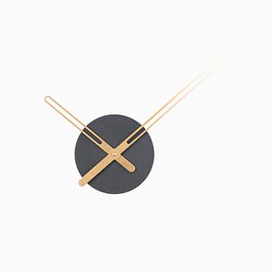 Sweep Clock in Black by Christopher Konings for Nordahl Konings, 2017
