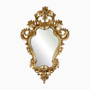 Espejo de madera florentino dorado