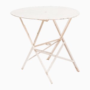 Table de Jardin Ronde en Métal, France, 1940s