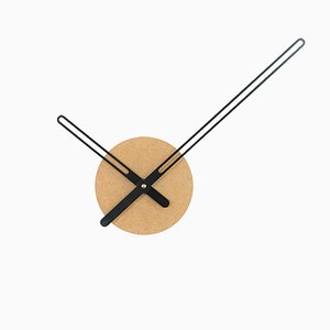 Sweep Clock in Ocher & Black by Christopher Konings for Nordahl Konings, 2017