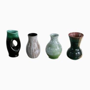 Ceramic Vases from Accolay, France, 1960s, Set of 4