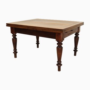 Italian Extendable Walnut Table, 19th Century