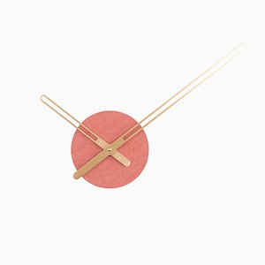 Sweep Clock in Red by Christopher Konings for Nordahl Konings, 2017
